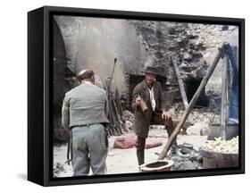 THE GOOD, THE BAD AND THE UGLY, 1966 directed by SERGIO LEONE Lee Van Cleef (photo)-null-Framed Stretched Canvas