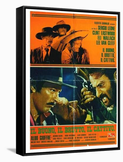 The Good, The Bad and The Ugly, Italian Movie Poster, 1966-null-Framed Stretched Canvas