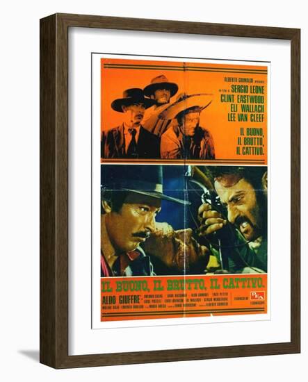 The Good, The Bad and The Ugly, Italian Movie Poster, 1966-null-Framed Art Print