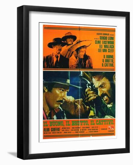 The Good, The Bad and The Ugly, Italian Movie Poster, 1966-null-Framed Art Print