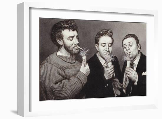 The Goons: Spike Milligan, Peter Sellers, Harry Secombe-Pat Nicolle-Framed Giclee Print