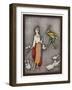 The Goose Girl Brings Her Geese into Line-Jennie Harbour-Framed Art Print