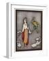 The Goose Girl Brings Her Geese into Line-Jennie Harbour-Framed Art Print