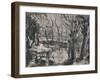 'The Goose Girl', c.1870s, (1946)-Camille Pissarro-Framed Giclee Print