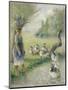 The Goose Girl (The Duck Pond), circa 1890-Camille Pissarro-Mounted Giclee Print