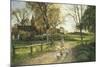 The Goose Girl-Peder Mork Monsted-Mounted Premium Giclee Print