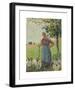 The Goose Girl-Camille Pissarro-Framed Premium Giclee Print