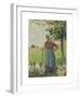 The Goose Girl-Camille Pissarro-Framed Premium Giclee Print