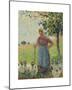 The Goose Girl-Camille Pissarro-Mounted Premium Giclee Print