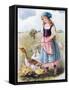 The Goose Girl-null-Framed Stretched Canvas