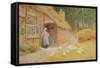 The Goose Girl-Arthur Claude Strachan-Framed Stretched Canvas