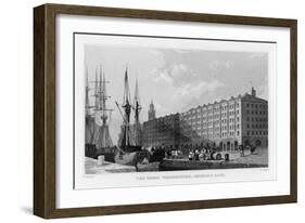 The Goree Warehouses George's Dock Liverpool-H. Wallis-Framed Art Print