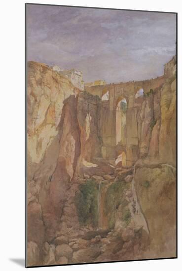 The Gorge, Ronda, Spain (W/C & Gouache on Paper)-Edward Angelo Goodall-Mounted Giclee Print