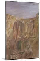 The Gorge, Ronda, Spain (W/C & Gouache on Paper)-Edward Angelo Goodall-Mounted Giclee Print