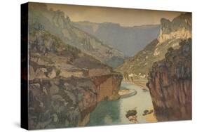 The Gorges of the Tarn, 1912, (1914)-Edward Louis Lawrenson-Stretched Canvas