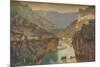 The Gorges of the Tarn, 1912, (1914)-Edward Louis Lawrenson-Mounted Giclee Print