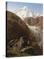 The Gorner Glacier and Zermatt Valley, Switzerland-Francois Roffiaen-Stretched Canvas