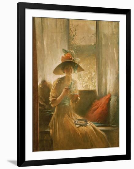 The Gossip, 1912 (Oil on Canvas)-John White Alexander-Framed Giclee Print