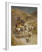 The Gotthard Pass Post Coach, 1873-Rudolf Koller-Framed Giclee Print