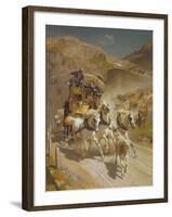 The Gotthard Pass Post Coach, 1873-Rudolf Koller-Framed Giclee Print