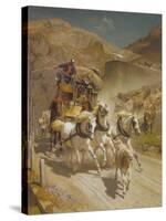 The Gotthard Pass Post Coach, 1873-Rudolf Koller-Stretched Canvas