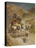 The Gotthard Pass Post Coach, 1873-Rudolf Koller-Stretched Canvas