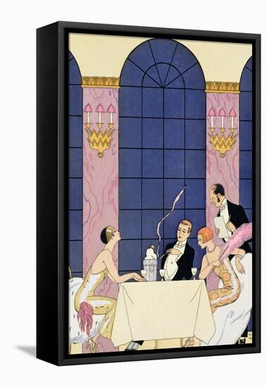 The Gourmands, 1920-30-Georges Barbier-Framed Stretched Canvas