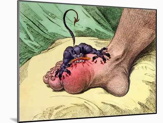 The Gout, Published by Hannah Humphrey in 1799-James Gillray-Mounted Giclee Print