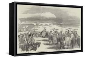 The Governor-General of India Proceeding in State to Return the Visit of the Maharaja Goolab Sing-null-Framed Stretched Canvas