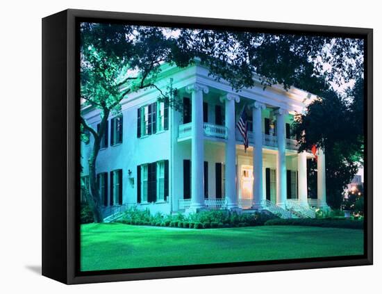 The Governor's Mansion is Shown August 30, 2000, in Austin, Texas-Harry Cabluck-Framed Stretched Canvas