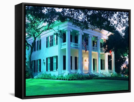 The Governor's Mansion is Shown August 30, 2000, in Austin, Texas-Harry Cabluck-Framed Stretched Canvas