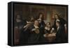 The Governors of the Guild of Saint Luke, Haarlem, 1675-Jan de Bray-Framed Stretched Canvas