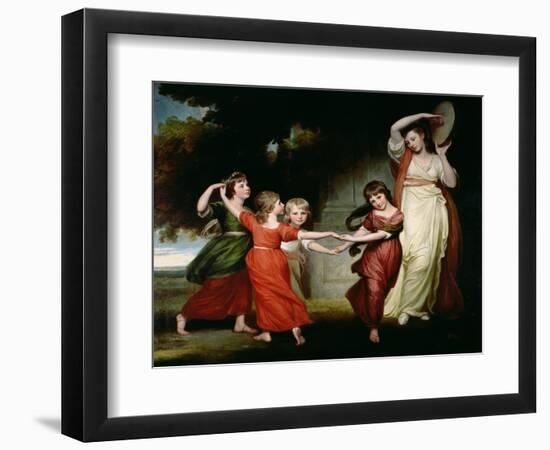 The Gower Family, c.1776-77-George Romney-Framed Giclee Print