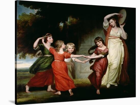 The Gower Family, c.1776-77-George Romney-Stretched Canvas