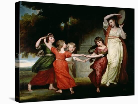 The Gower Family, c.1776-77-George Romney-Stretched Canvas