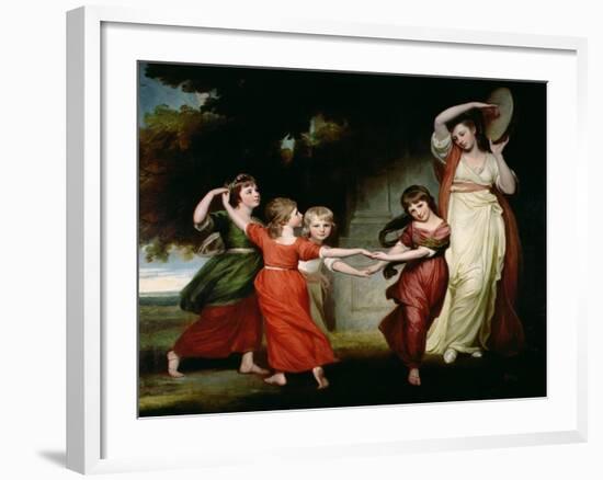 The Gower Family, c.1776-77-George Romney-Framed Giclee Print