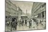 The " Graben", central square in downtown Vienna. In the background the plague column 1888.-Wilhelm Gause-Mounted Giclee Print
