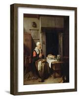 The Grace (Oil on Panel)-Quiringh Gerritsz. van Brekelenkam-Framed Giclee Print