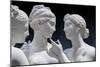 The Graces and Cupid, Detail of the Embrace, and Faces and Gazes, 1820-22 (Carrara Marble)-Bertel Thorvaldsen-Mounted Giclee Print