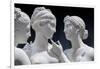 The Graces and Cupid, Detail of the Embrace, and Faces and Gazes, 1820-22 (Carrara Marble)-Bertel Thorvaldsen-Framed Giclee Print