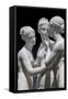 The Graces and Cupid, Detail of the Embrace, and Faces and Gazes, 1820-22 (Carrara Marble)-Bertel Thorvaldsen-Framed Stretched Canvas