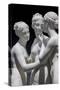 The Graces and Cupid, Detail of the Embrace, and Faces and Gazes, 1820-22 (Carrara Marble)-Bertel Thorvaldsen-Stretched Canvas