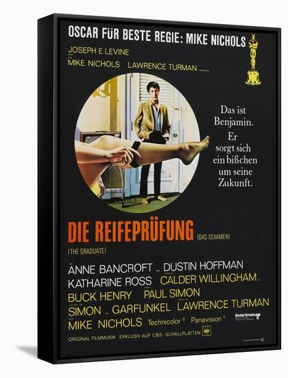 The Graduate (Die Reifeprufung), German poster, Dustin Hoffman, 1967-null-Framed Stretched Canvas