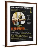 The Graduate (Die Reifeprufung), German poster, Dustin Hoffman, 1967-null-Framed Art Print