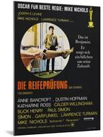 The Graduate (Die Reifeprufung), German poster, Dustin Hoffman, 1967-null-Mounted Art Print