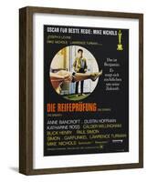 The Graduate (Die Reifeprufung), German poster, Dustin Hoffman, 1967-null-Framed Art Print