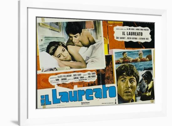 The Graduate, Italian Movie Poster, 1967-null-Framed Premium Giclee Print