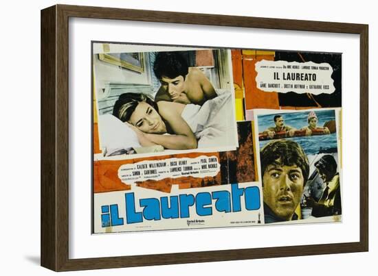 The Graduate, Italian Movie Poster, 1967-null-Framed Art Print