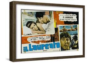 The Graduate, Italian Movie Poster, 1967-null-Framed Art Print