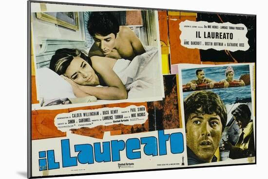 The Graduate, Italian Movie Poster, 1967-null-Mounted Art Print